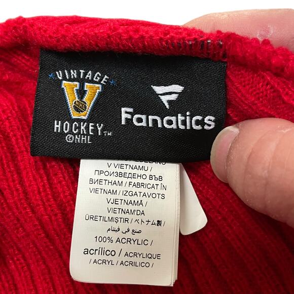 New York Rangers Knit Beanie Cap Fanatics Cuff Skull Hat NHL Ice Hockey Panarin - Picture 7 of 10